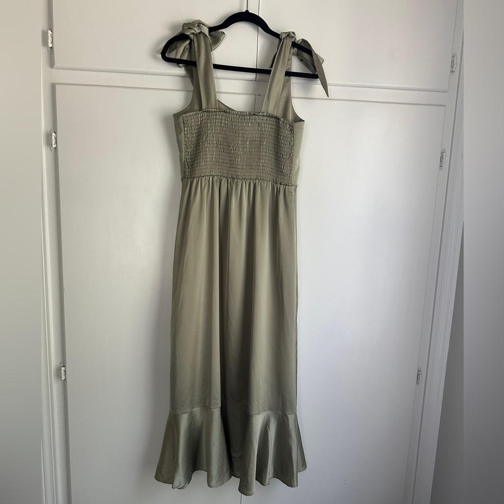 Show Me Your MuMu Olive Green Midi Dress - Picture 2 of 4